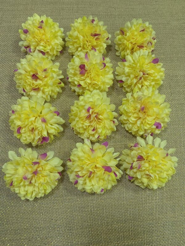 Silk Daliya flower. 50pc packaging