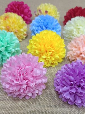 Silk Daliya flower. 50pc packaging