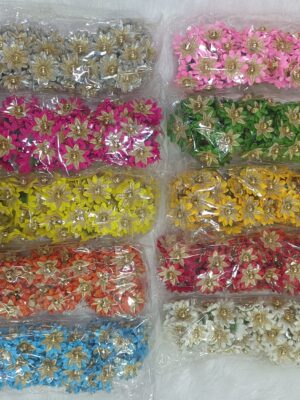 Artificial Fabric Flowers Tar 
Pack of 60pcs