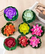 Foam Floating Lotus Artificial Flowers for Pond/Tank/Bowl/Deep Plate/Pool - (Multicolour Set of 12)
size. 10cm