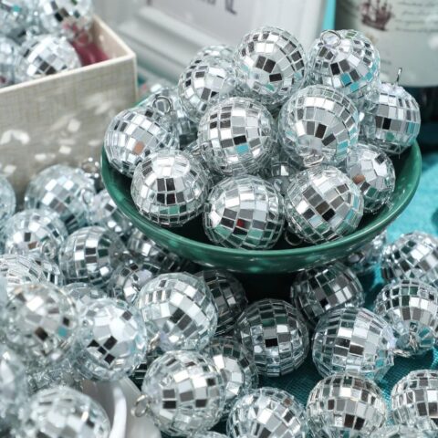 Silver Mirror Disco Ball